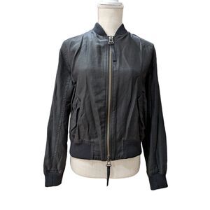 Vince Women's Black Bomber Jacket Size XS